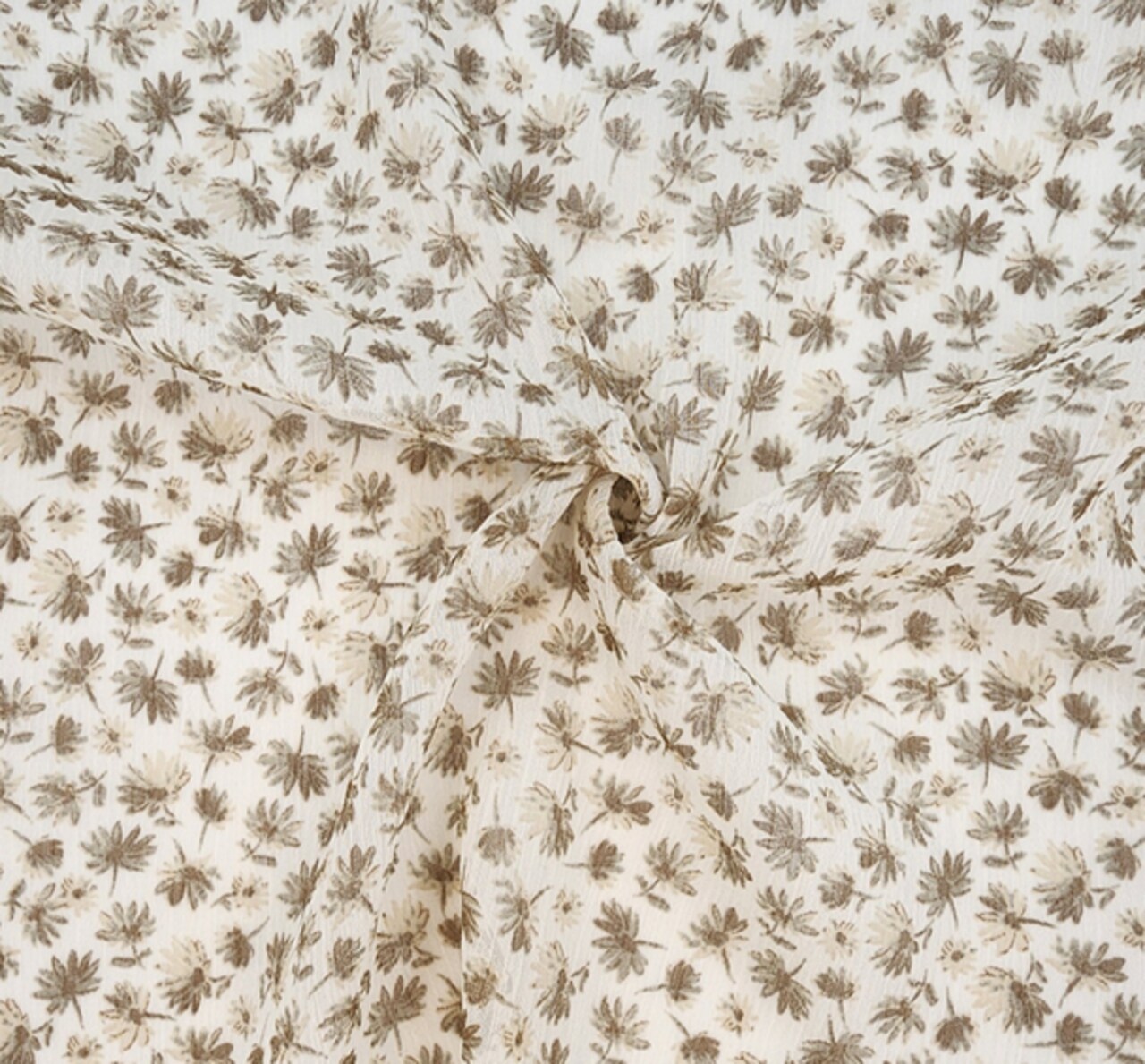 1 Yard Neutral Yoryu Chiffon Fabric 57/58" Wide, Lightweight Polyester Apparel Fabric